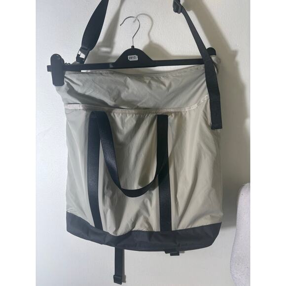 Lululemon Patch Logo Yoga Mat Tote Bag in Raw Linen and Graphite 25K - Picture 4 of 6